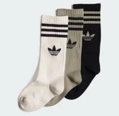 adidas オリジナルス クルーソックス 3足組 ベビー 14-15cm