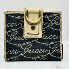 GUCCI 二つ折り財布 キャンバス レザーのサムネイル
