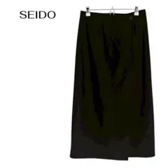 SELDO ロングタイトスカート　シンプル　巻きラップスカート　ウエストゴム