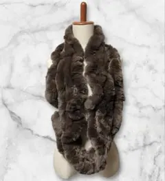 お値下げ！即購入可！美品！リアルファースヌード☆ブラウン