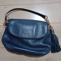 MICHAEL KORS ネイビー レザー バッグ