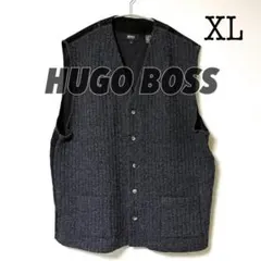 HUGO BOSS ヒューゴボス ウールベスト グレー ブラック メンズ XLのサムネイル
