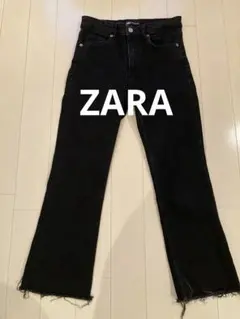 ZARA ブラック フレアデニムパンツ EUR 40