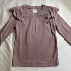 ZARA✳︎フリル付き長袖リブカットソー 130