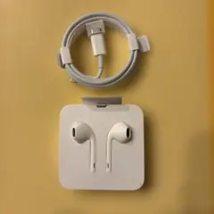有線イヤホン ホワイト Lightningケーブルセット