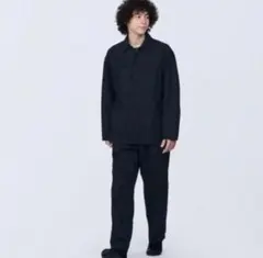 期間限定価格　無印良品　木の実から作ったカポック混　ワークパンツ　紳士　黒　M