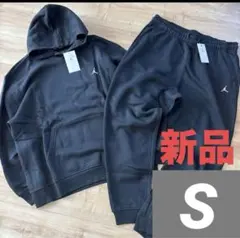 新品　ナイキ　ジョーダン　メンズ　スウェット　上下　ブラック　裏起毛　US S