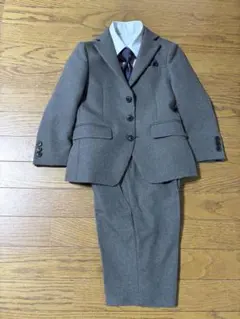 男の子 フォーマルスーツ 110 4点セット グレー 入学式 卒園式 七五三