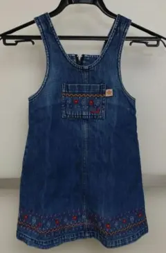 mikihouse　デニムジャンバースカート 100cm