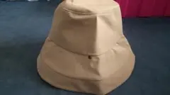 新品日本真田帽子完全遮光一級UVチャーム付き折り畳み帽子ベージュM