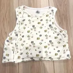 プチバトー　花柄リバーシブルベビーベスト　6m/67cm