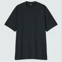 新品未使用 UNIQLO ユニクロ リラックススリットロングT ブラック M