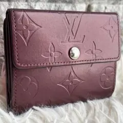 【激レア 美品】ルイヴィトン　モノグラム　マット　ラドロー　ミニ財布　ボルドー系