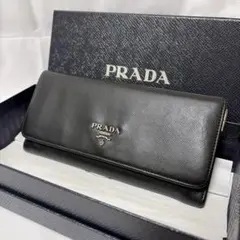 人気✨プラダ 長財布 サフィアーノレザー 1MH132 ゴールド金具 本革 黒