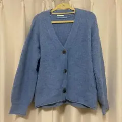 ブルーカーディガン 長袖 3ボタン