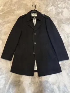 バーバリー ブラックレーベル チェスターコート 黒 M