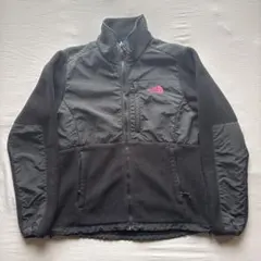 THE NORTH FACE フリースジャケット ブラック ピンク刺繍
