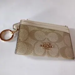 COACH ゴールド コインケース キーチェーン付き