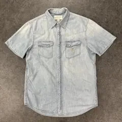 デニム&サプライ ラルフローレン 半袖 ウエスタン デニム シャンブレー シャツ