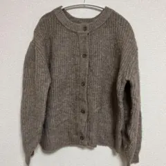 ＊studioCLIP＊ブラウン ボタン付きカーディガン