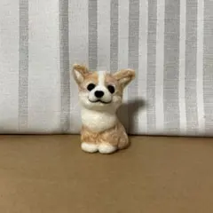 羊毛フェルトブローチコーギー