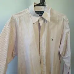 古着Ralph Lauren 長袖シャツ ストライプ ピンク