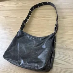 TINA:JOJUN ダブル バックルバッグ ショルダーバッグ　ブラウン