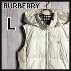 3643【希少モデル・美品】バーバリー ノバチェック裏地 2WAY ダウンベスト