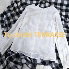 Te chichi TERRASSE テチチ シアー長袖ブラウス レーヨン 白のサムネイル