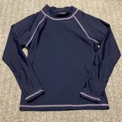 ラッシュガード　120cm ネイビー×パープル　ラベンダー