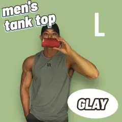 【ジム】1618 メンズ タンクトップ Lトレーニング 筋トレ スポーツ 速乾