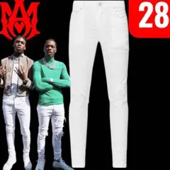 【最安値】【美品】AMIRI MX1 アミリ ホワイト スキニーデニム