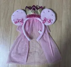 ディズニーランド　カチューシャ　プリンセス　ミニーちゃん　ピンク