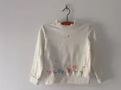 平成女児　ハート　花刺繍　トレーナー 120㎝　裏起毛　レトロ　フラワー