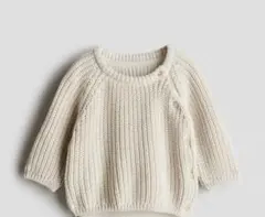 【新品未使用】H&M コットンニット　ベビー　トップス　70