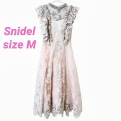 SNIDEL ミドルレースフレアボリュームワンピのサムネイル