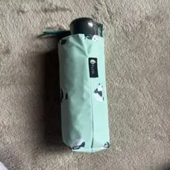 【未使用】 パンダ柄 折りたたみ傘 ミントグリーン