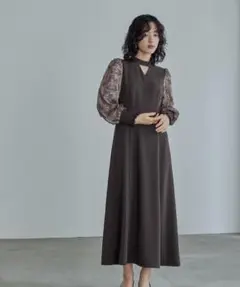 美品 niana ニアナ ワンピース ドレス L ゆったり 大きい オケージョン
