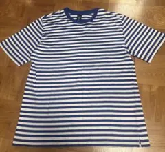 LANDS' END ボーダーTシャツ ブルー×ホワイト M ランズエンドのサムネイル