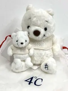 4°C 限定 くまのプーさん ぬいぐるみ マスコットセット Disneyコラボ