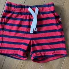 baby GAP 赤と紺のストライプパンツ 12-18ヶ月