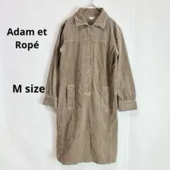 Adam et Ropé コーデュロイシャツワンピース　M ブラウン　ひざ丈