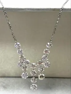 Pt850 ストリングボールダイヤ2,20ct ネックレス - メルカリ