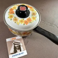 Noritake ノリタケ ホーロー ミルクパン 花柄　レトロのサムネイル