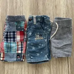男の子 短パン 半ズボン まとめ売り 80サイズ ダブルB GAP マリン