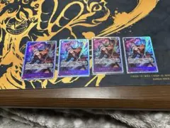 各スリーブ付きトラファルガー・ロー SR OP12-073 4枚セット 師弟の絆