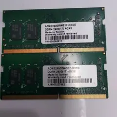 -BSSE DDR4 2400 4GB x2管理No.218