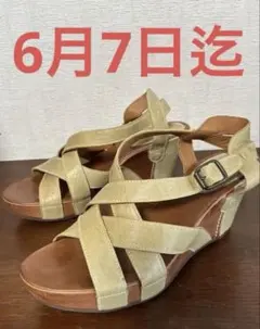 SAYA サンダル ウェッジソール ベージュ LLサイズ 日本製のサムネイル