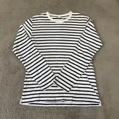 UNIQLO メンズ ボーダー 長袖 ロンT Mサイズ 黒 白