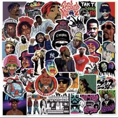 大人気 HIP HOP ヒップホップ ステッカー 50枚 防水 シールのサムネイル
